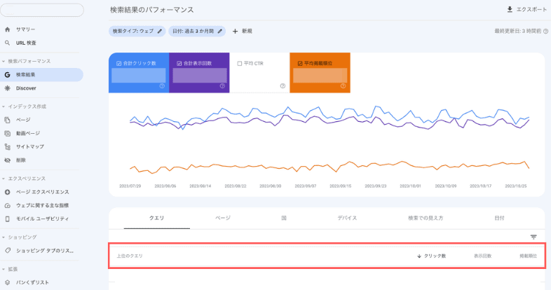 サーチコンソールでの確認方法3